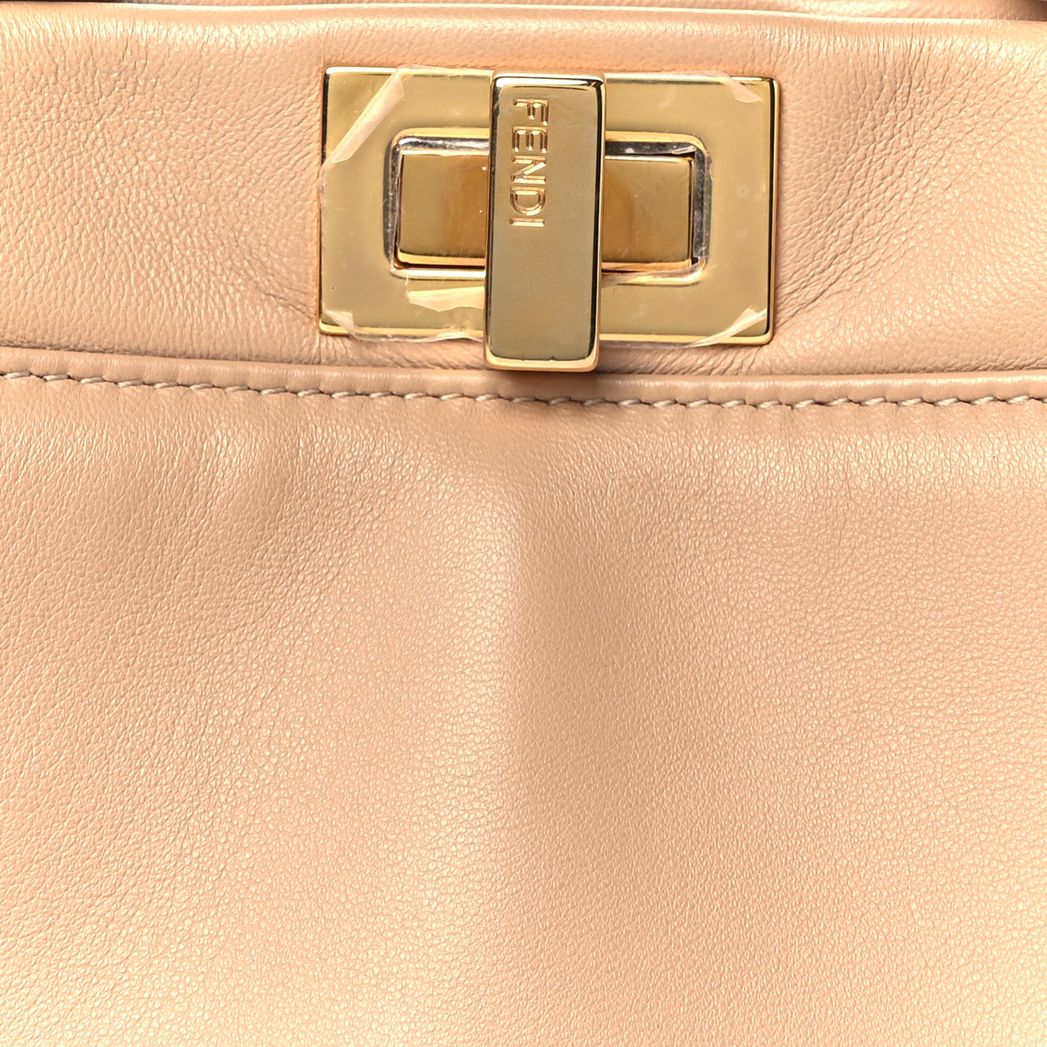 Fendi Nappa Flowerland Mini Peekaboo Iconic Satchel Pale Pink