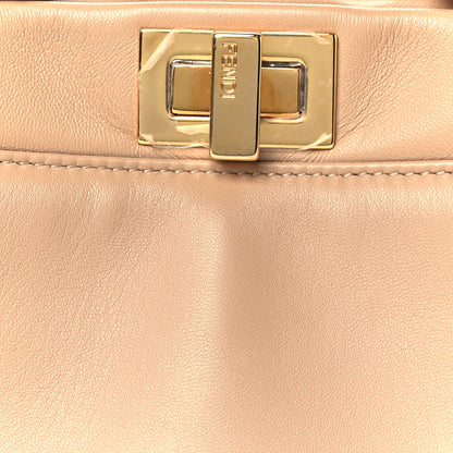 Fendi Nappa Flowerland Mini Peekaboo Iconic Satchel Pale Pink 9 of 11