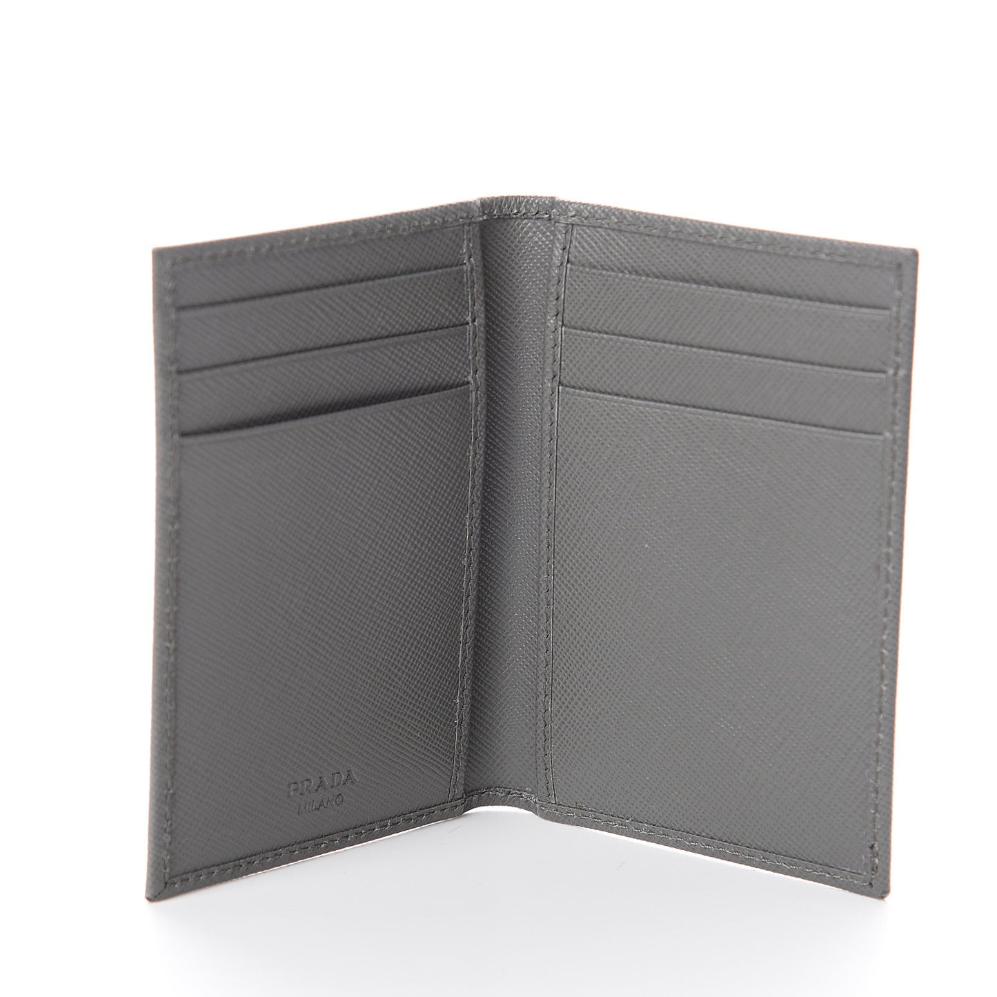 Saffiano Bi-Fold Card Holder Marmo
