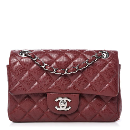 Chanel Caviar Quilted Mini Rectangular Flap Dark Red 1 of 10