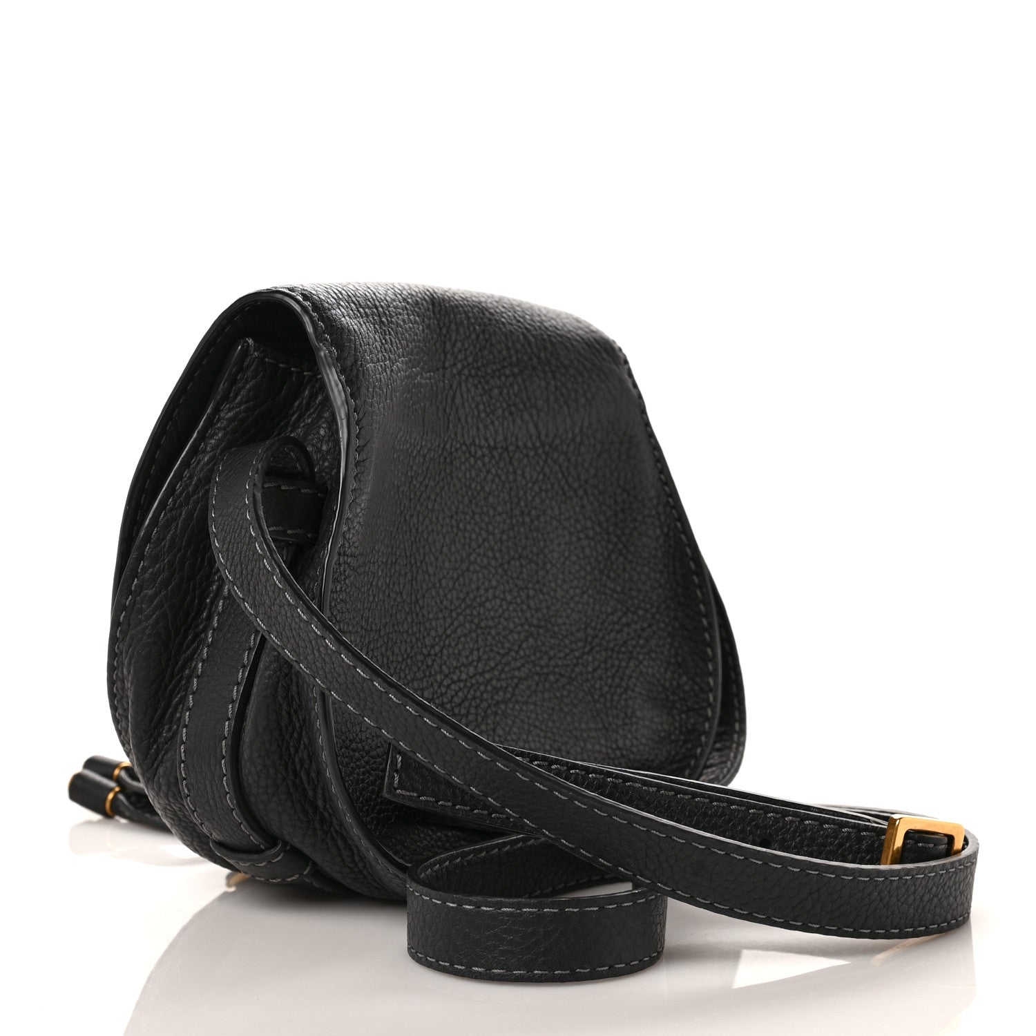 Chloe Calfskin Mini Marcie Round Crossbody Bag Black 3 of 10