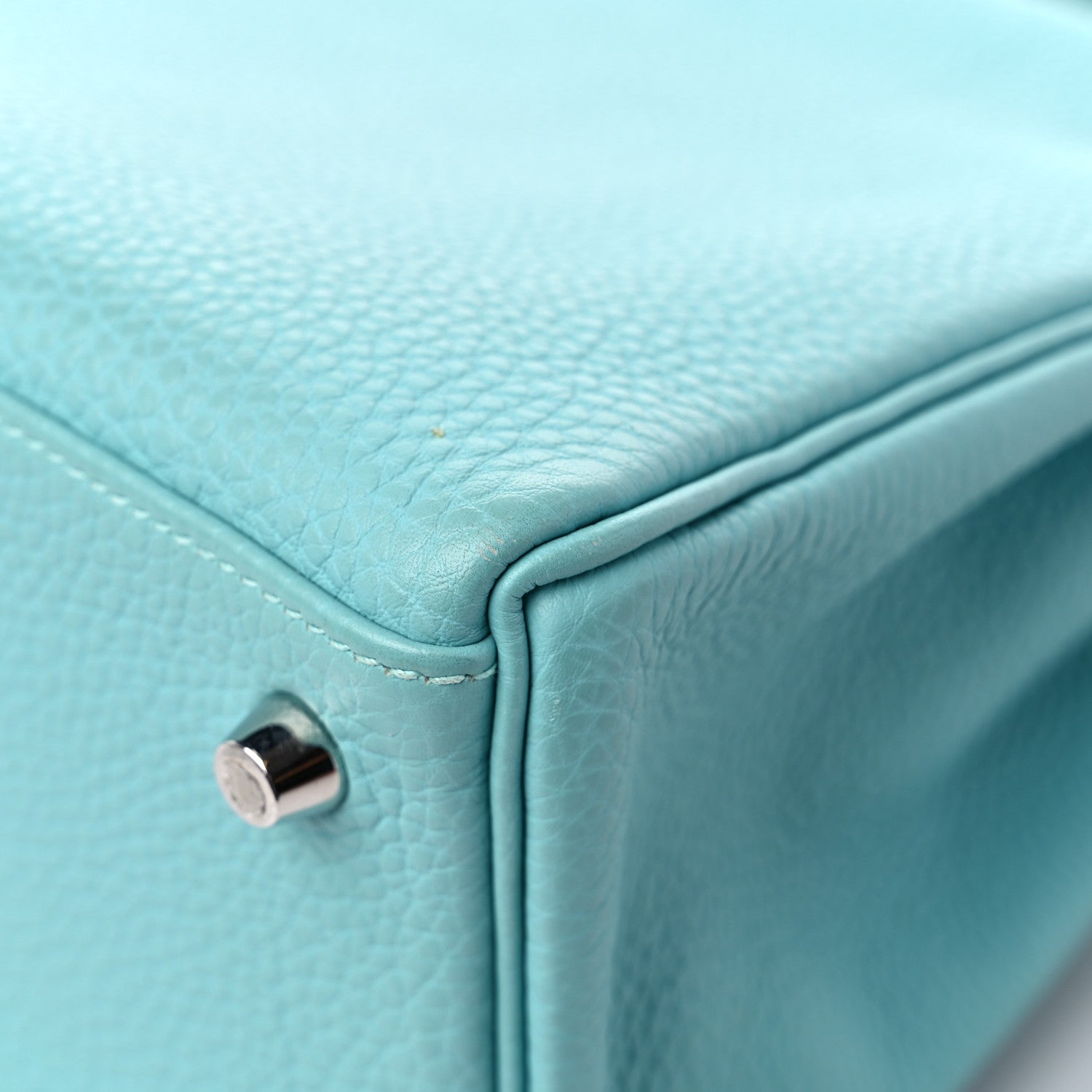 Hermes Togo Kelly Retourne 28 Bleu Atoll 11 of 18
