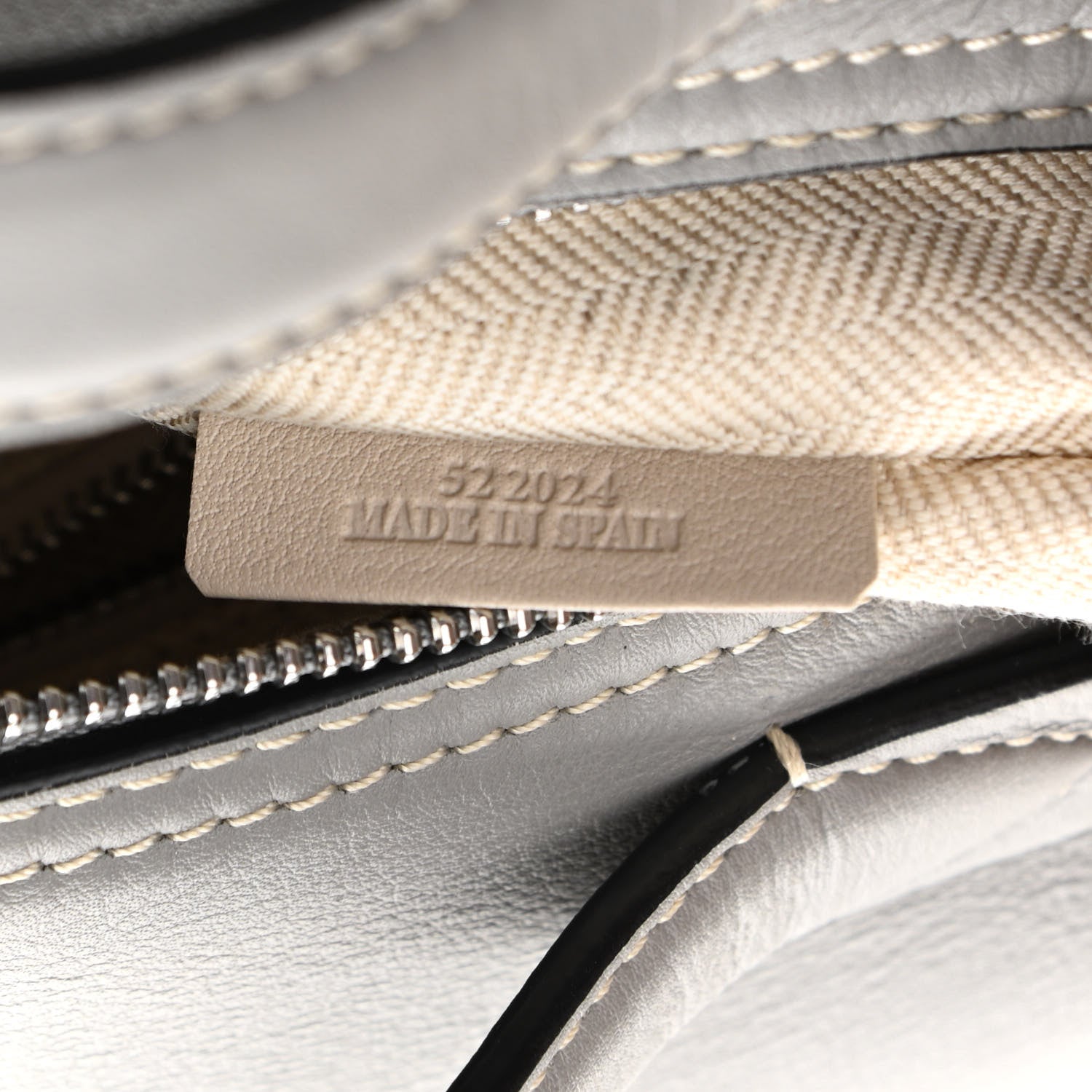 Loewe Calfskin Large Elephant Crossbody Bag Grey 7 of 12