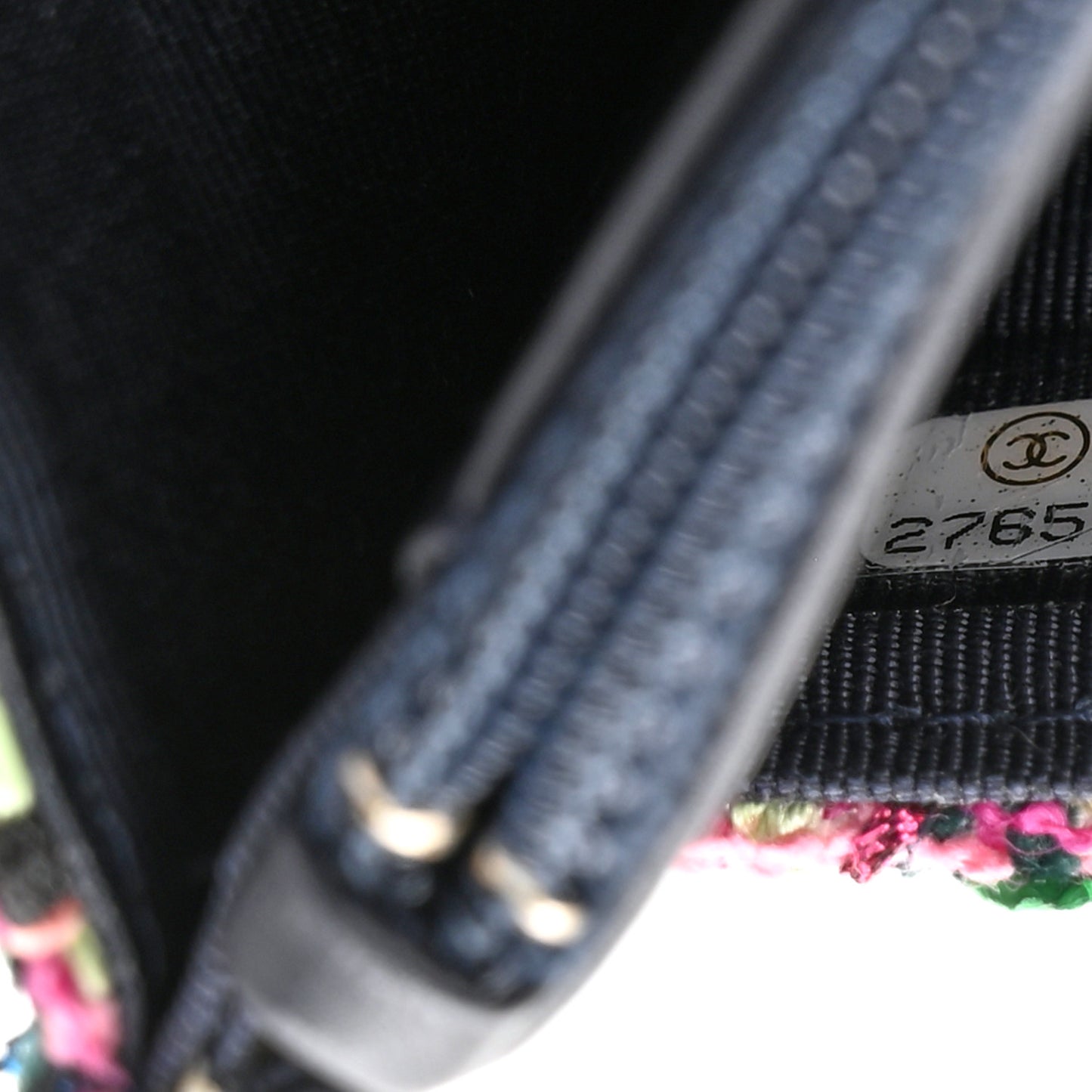 Tweed Quilted Reissue Wallet On Chain WOC Pink Multicolor