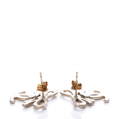 Chanel CC Bow Tie Earrings Gold 3 of 4