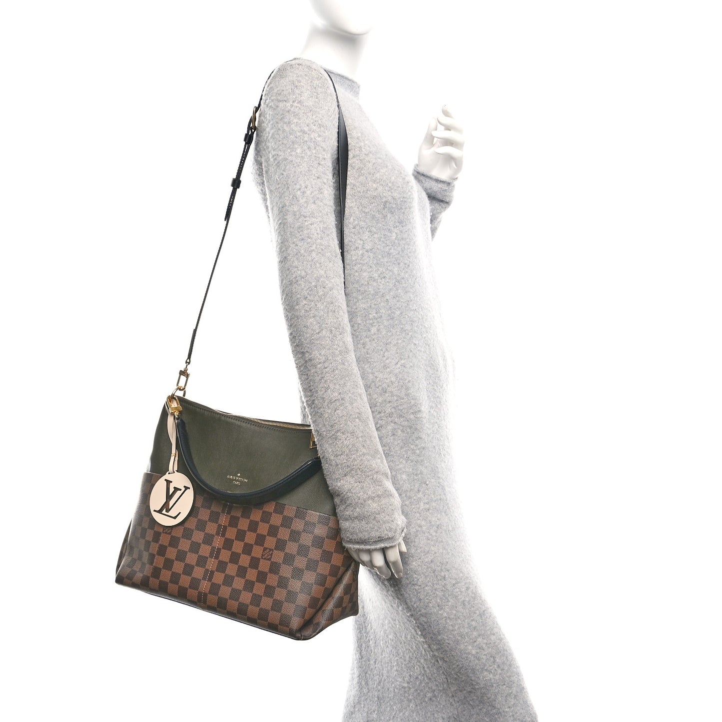 Damier Ebene Calfskin Maida Khaki