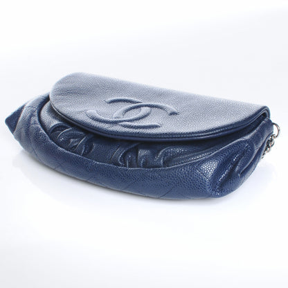 Chanel Caviar Half Moon Wallet On Chain Navy 4 of 9