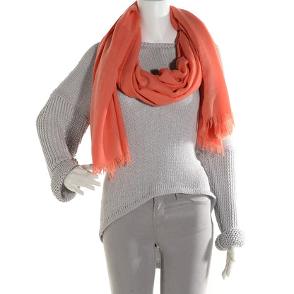 Hermes Cashmere Wool Fringe Stole 2 of 6