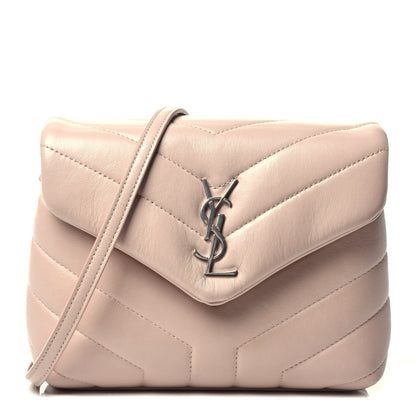 Saint Laurent Calfskin Y Quilted Monogram Toy Loulou Satchel Light Natural 1 of 9
