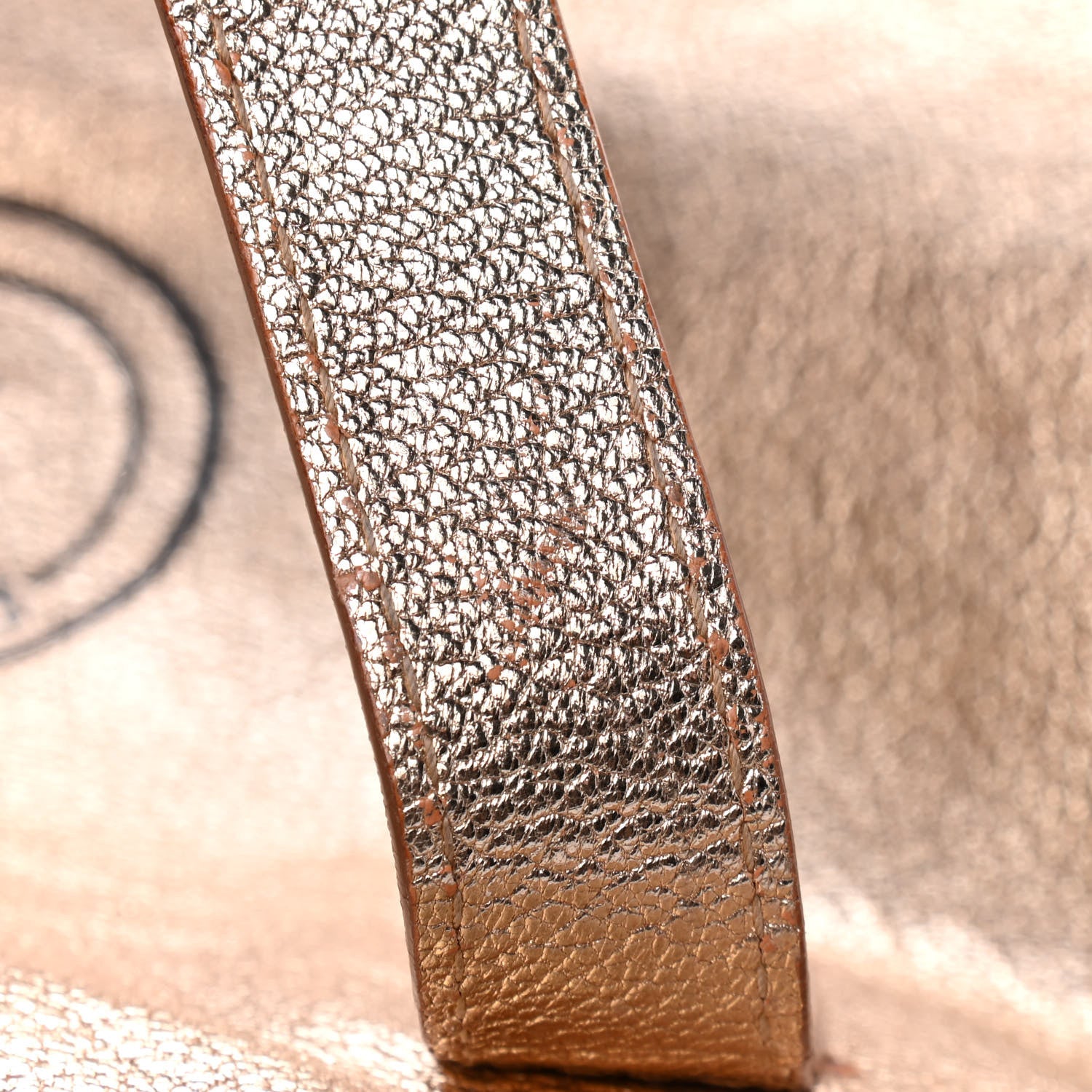 Saint Laurent Metallic Textured Patent Large Y-Mail Tote Gold 11 of 15