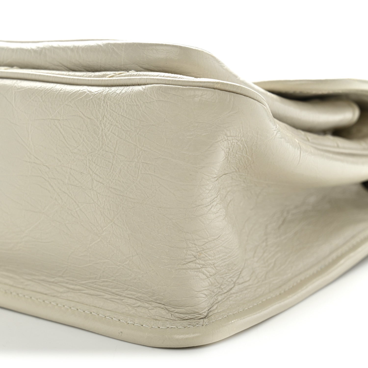 Saint Laurent Crinkled Calfskin Matelasse Monogram Medium Niki Chain Satchel Blanc Vintage 10 of 13