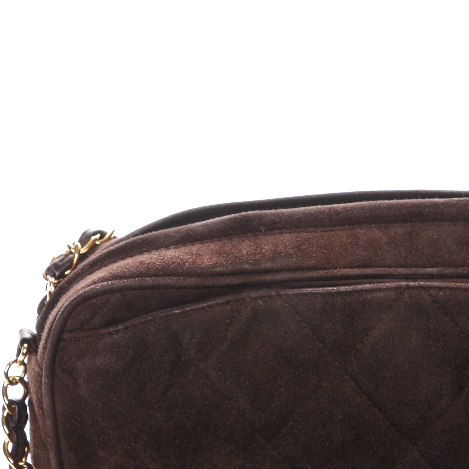 Chanel Suede Quilted Tassel Camera Case Brown 9 of 11