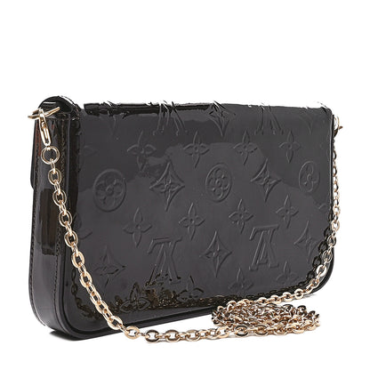 Louis Vuitton Vernis Pochette Felicie Chain Wallet Amarante 4 of 10