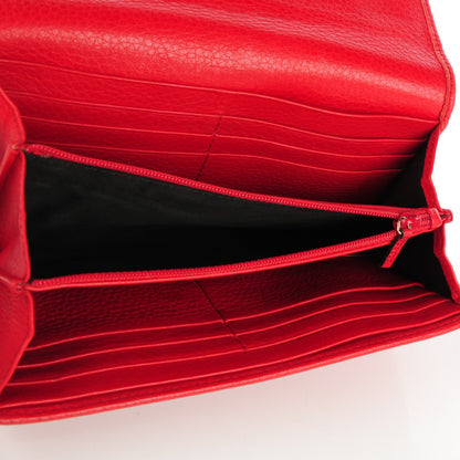 Gucci Pebbled Calfskin Soho Continental Wallet Red 6 of 10