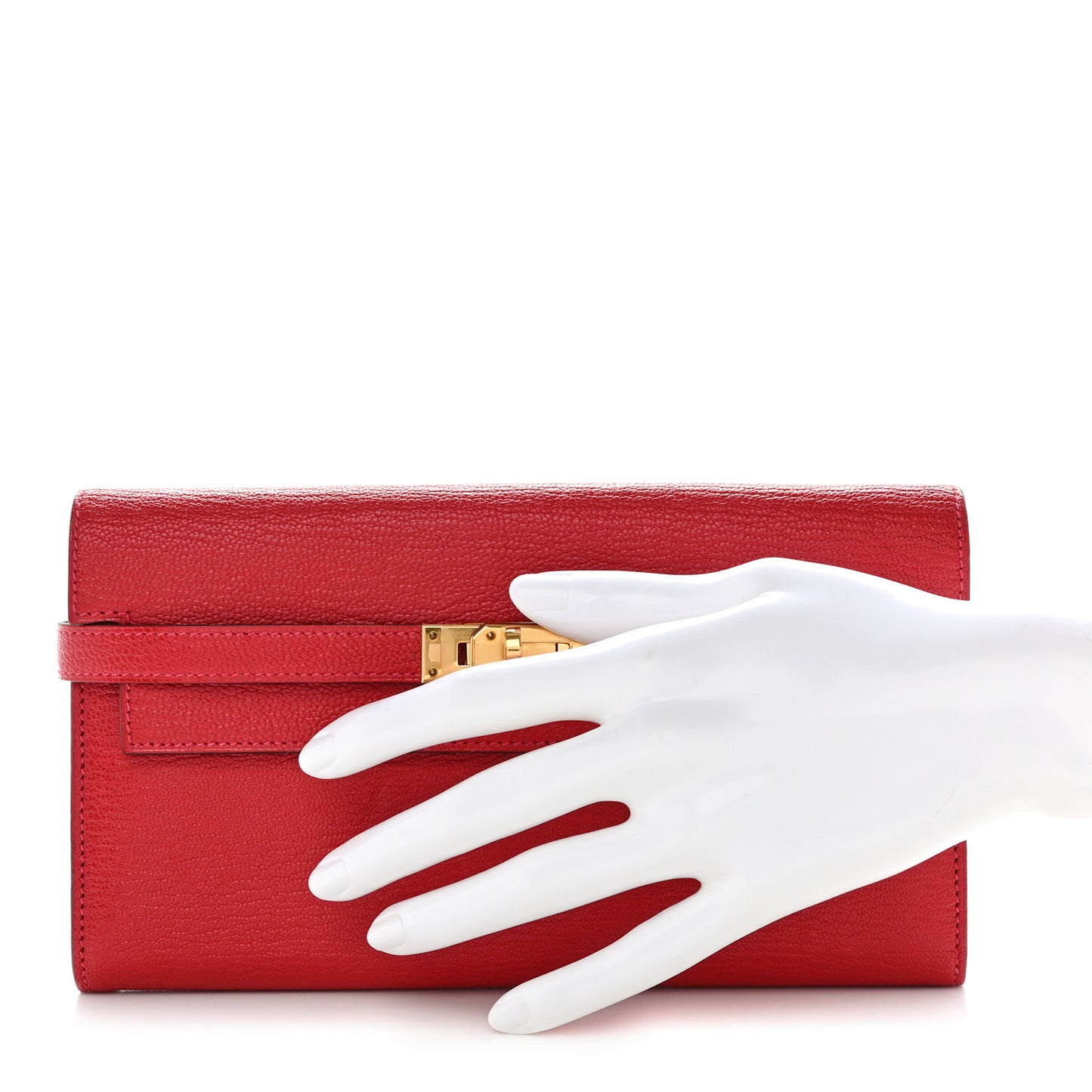 Chevre Mysore Kelly Longue Wallet Rouge Casaque