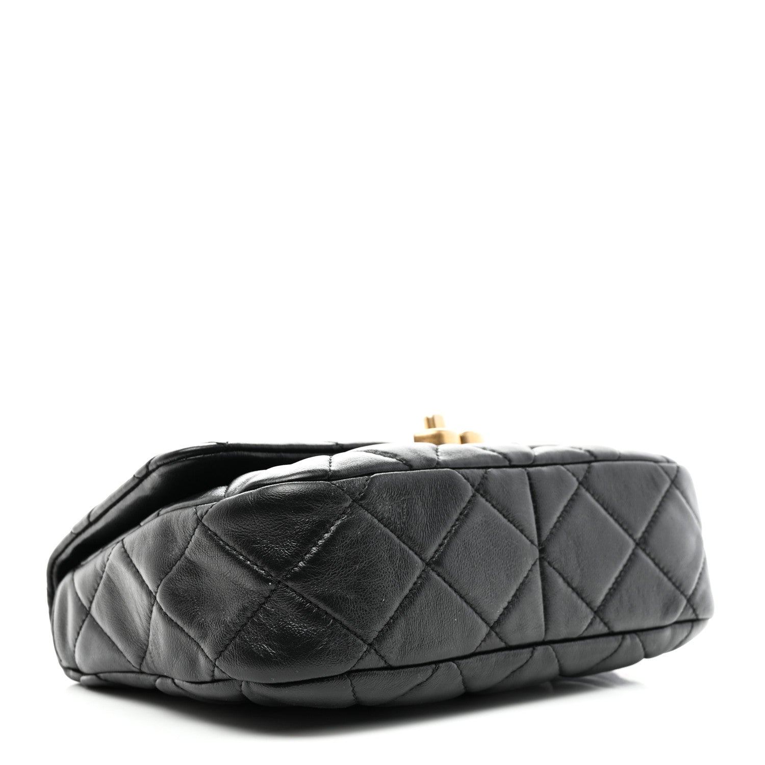 Chanel Lambskin Quilted Small Lacquered Chain Flap Black 4 of 10