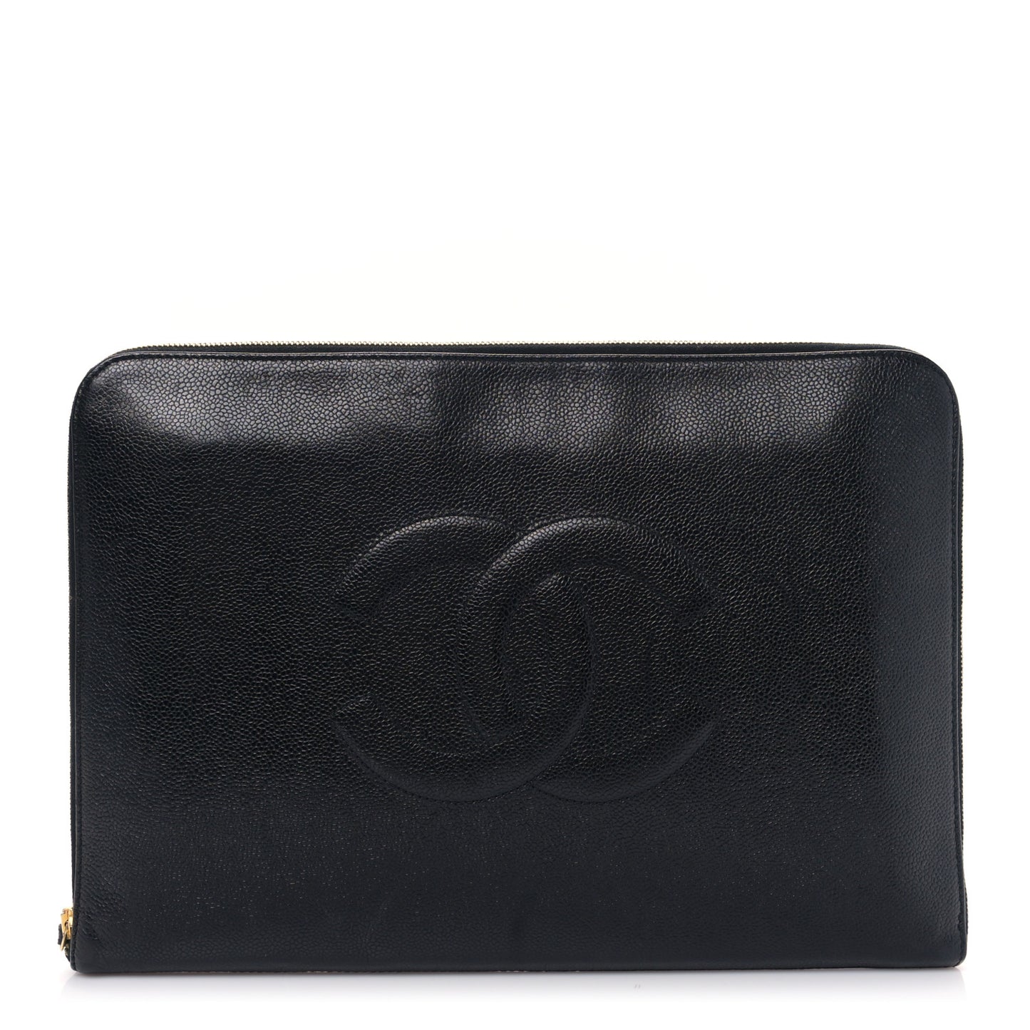 Caviar Large Timeless CC Cosmetic Pouch Clutch Black