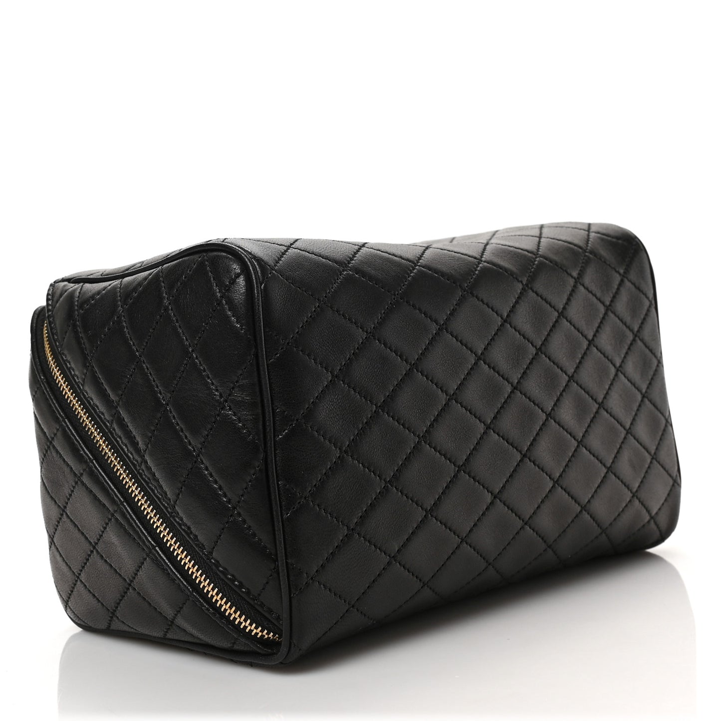 Lambskin Quilted Gaby Vanity Case Black