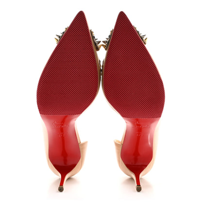 Christian Louboutin Nappa Farfaclou Spike 85 Pumps 37.5 Nude 5 of 11