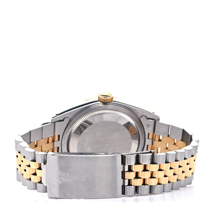 Rolex Stainless Steel 18K Yellow Gold Diamond 36mm Oyster Perpetual Datejust Watch Champagne 16233 3 of 4