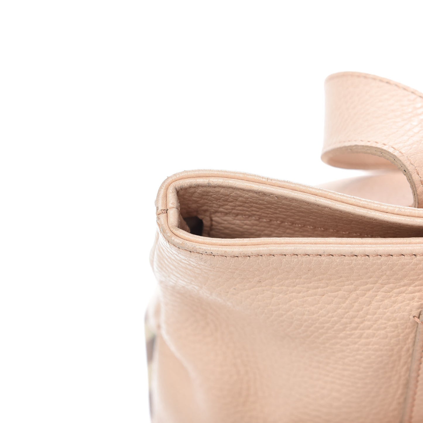 Calfskin House Check Toggle Shoulder Bag Light Nude