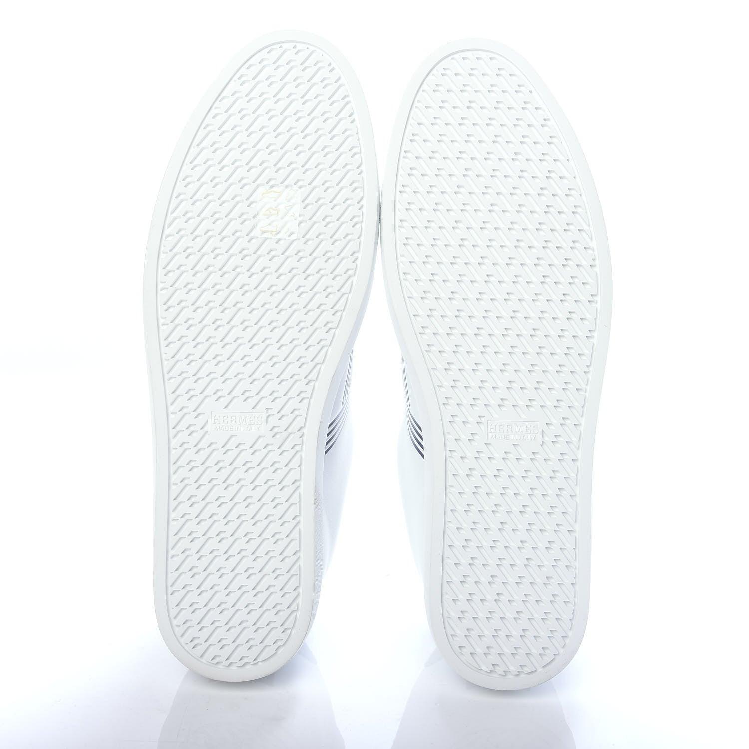 Hermes Calfskin Mens Avantage Sneakers 44 White Marine 5 of 12
