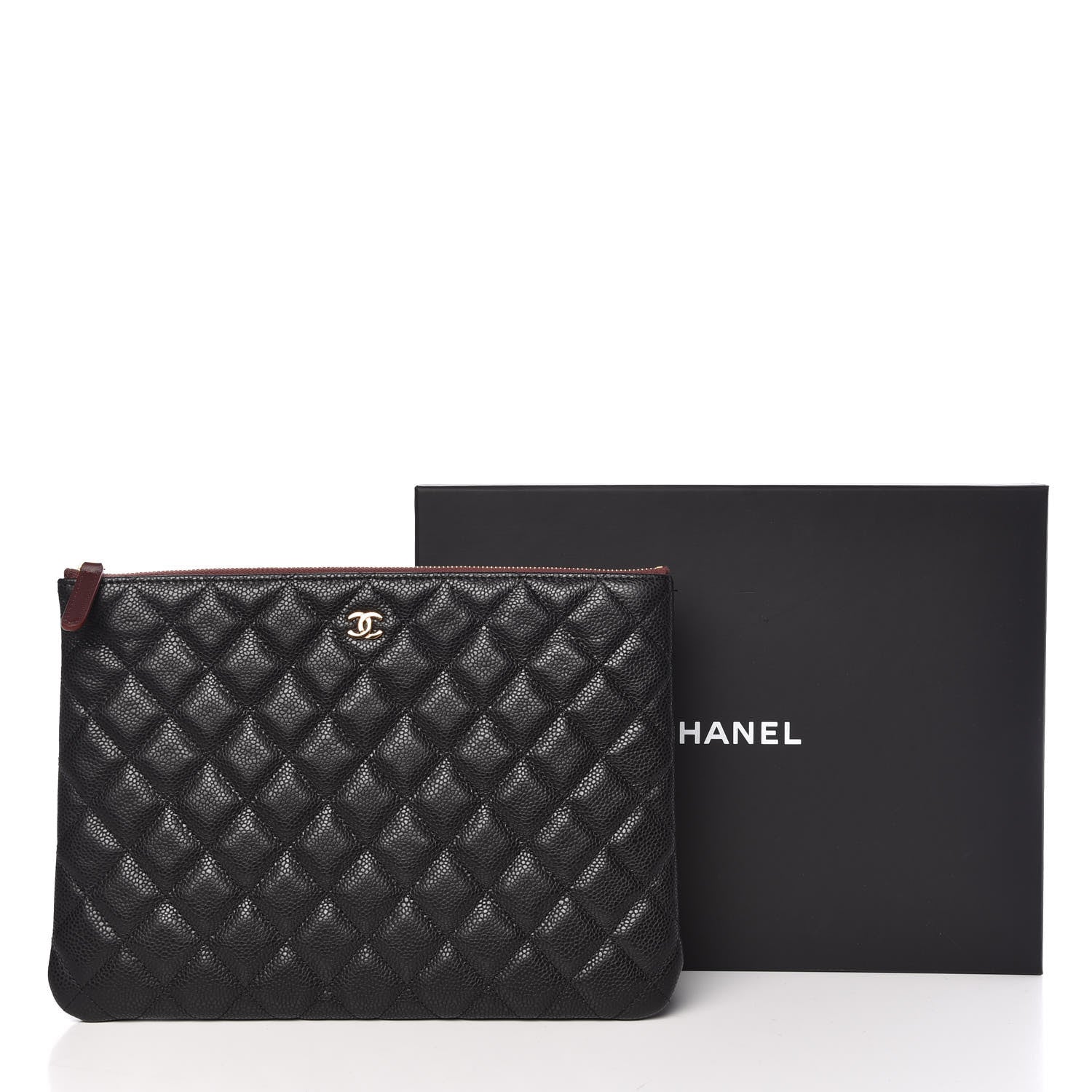Chanel Caviar Quilted Medium Cosmetic Case Black 11 of 11