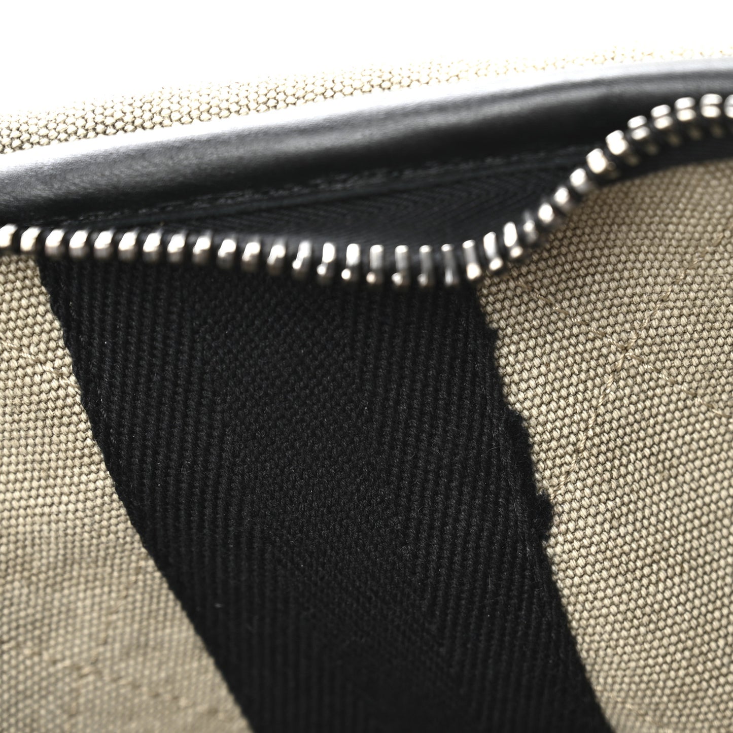 Washed Toile Calfskin Quilted Trolley Beige Black