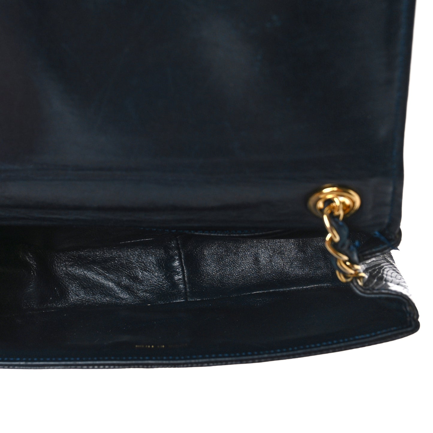 Lizard CC Mini Flap Bag in Navy