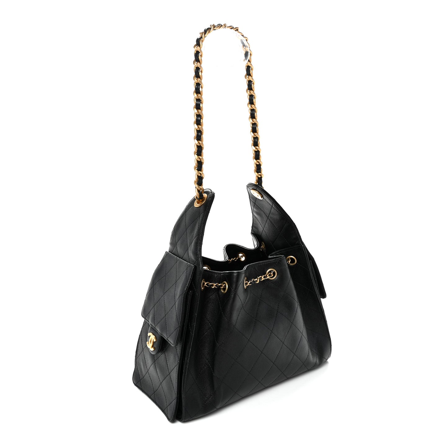 Caviar Quilted Small Chanel 25 Handbag Black