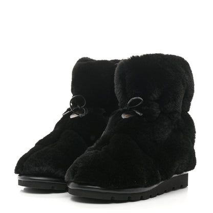 Louis Vuitton Fur Monogram Pillow Comfort Ankle Boot 37 Black 4 of 9