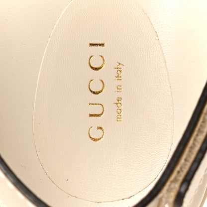Gucci Cosmos Softy Calfskin Interlocking G Slingback Sandals 35.5 Mystic White 7 of 10