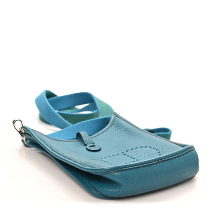 Hermes Taurillon Clemence Amazone Evelyne TPM Bleu Izmir Malachite 4 of 11