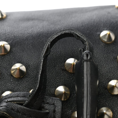 Alexander McQueen Smooth Calfskin Studded Padlock Skull Clutch Black 14 of 14