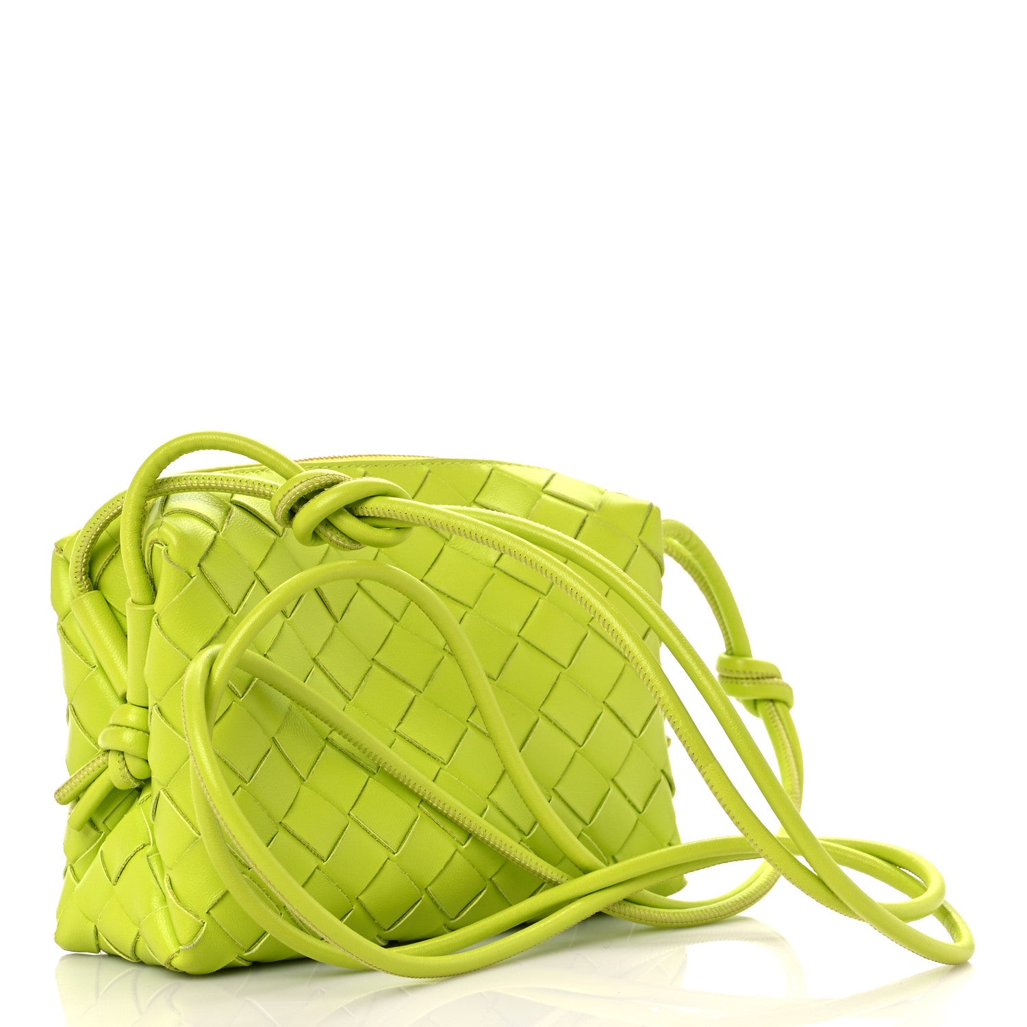 Bottega Veneta Nappa Intrecciato Mini Loop Camera Bag Acid Kiwi 3 of 10