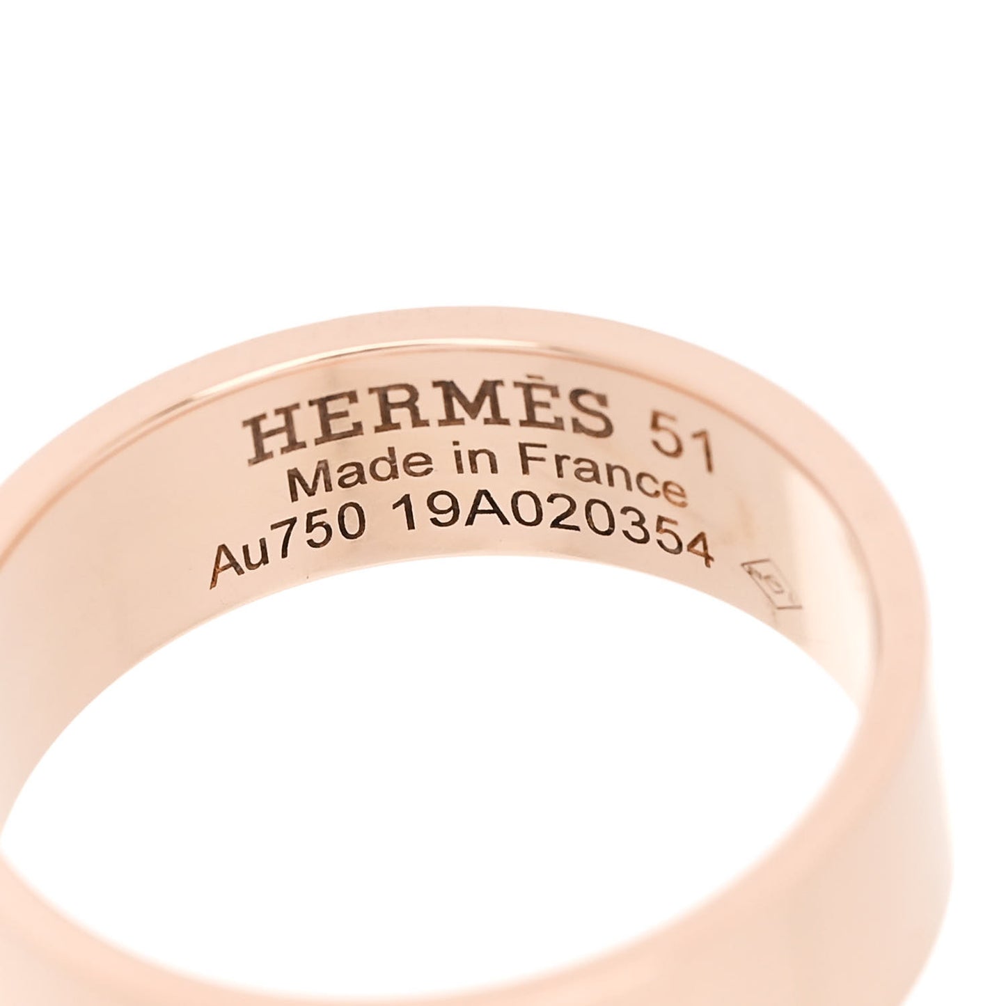 18K Rose Gold Diamond PM H D'Ancre Ring 51 5.75