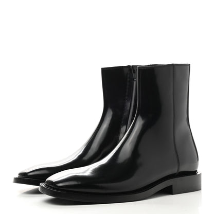 Balenciaga Polished Calfskin Rim Boots 37 Black 3 of 8