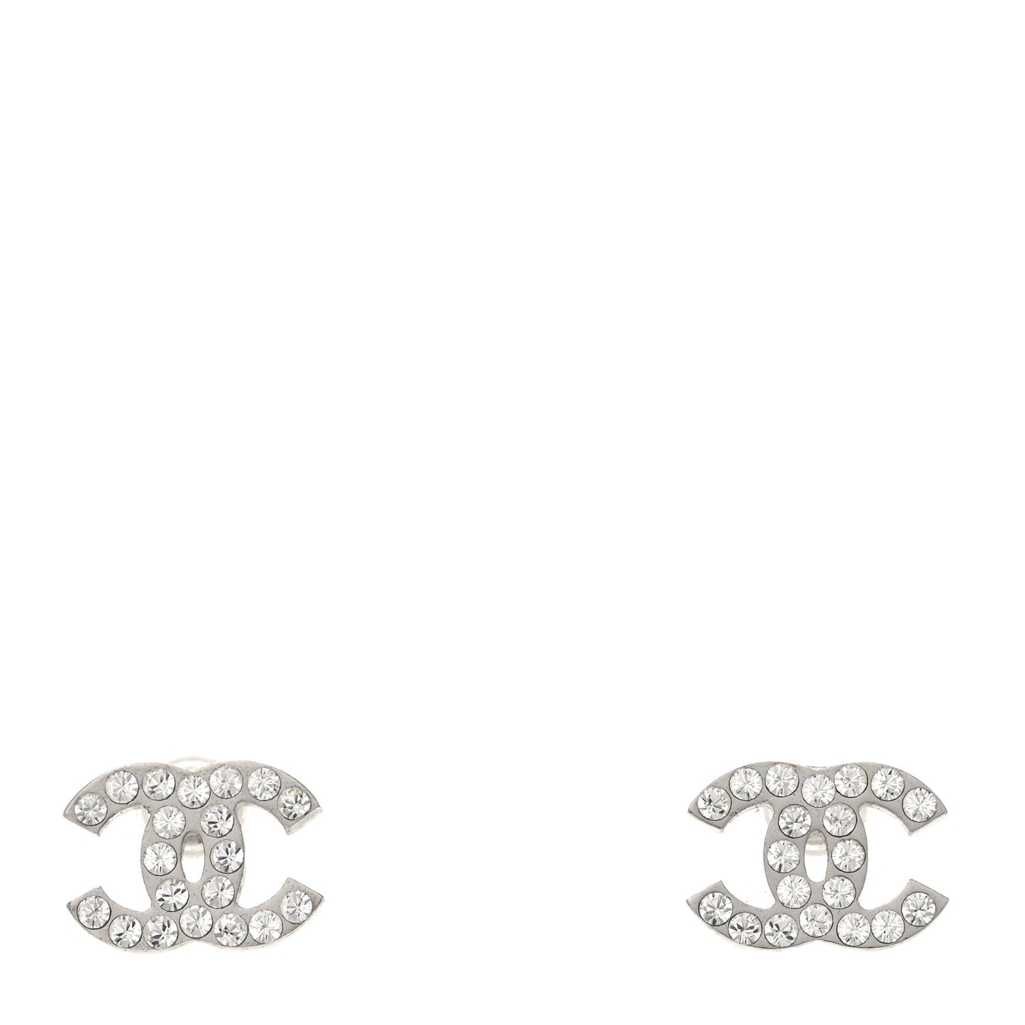 Crystal Mini Timeless CC Earrings Silver