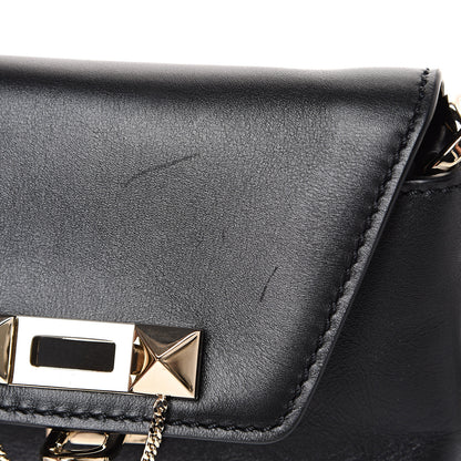 Valentino Garavani Vitello Small Rockstud Demilune Crossbody Bag Black 13 of 14