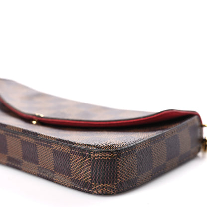 Louis Vuitton Damier Ebene Pochette Felicie Chain Wallet 8 of 10