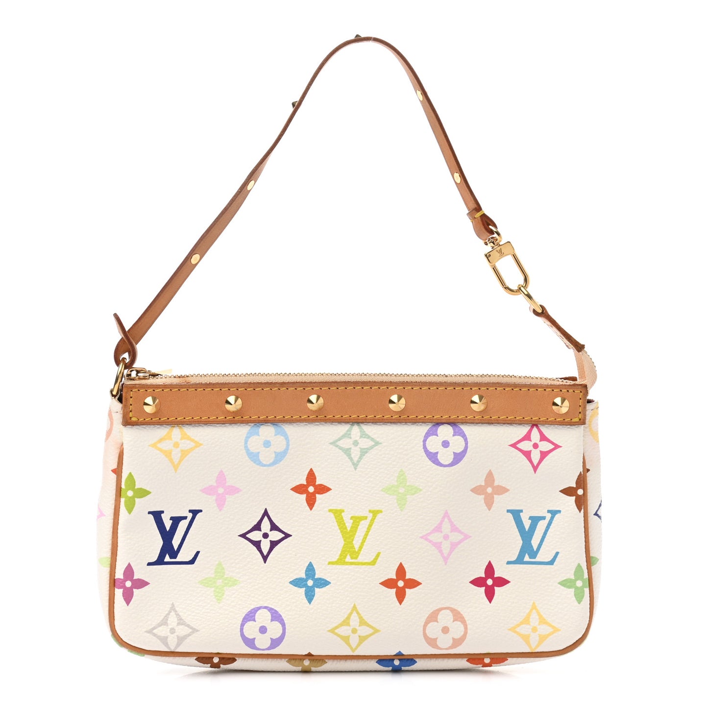 Monogram Multicolor Pochette Accessories White