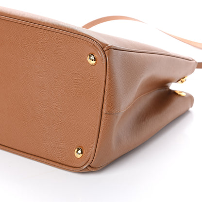 Prada Saffiano Medium Galleria Double Zip Tote Caramel 8 of 8