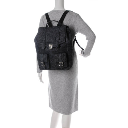 Proenza Schouler Melange Felt Buffalo PS1 Backpack Charcoal 2 of 6