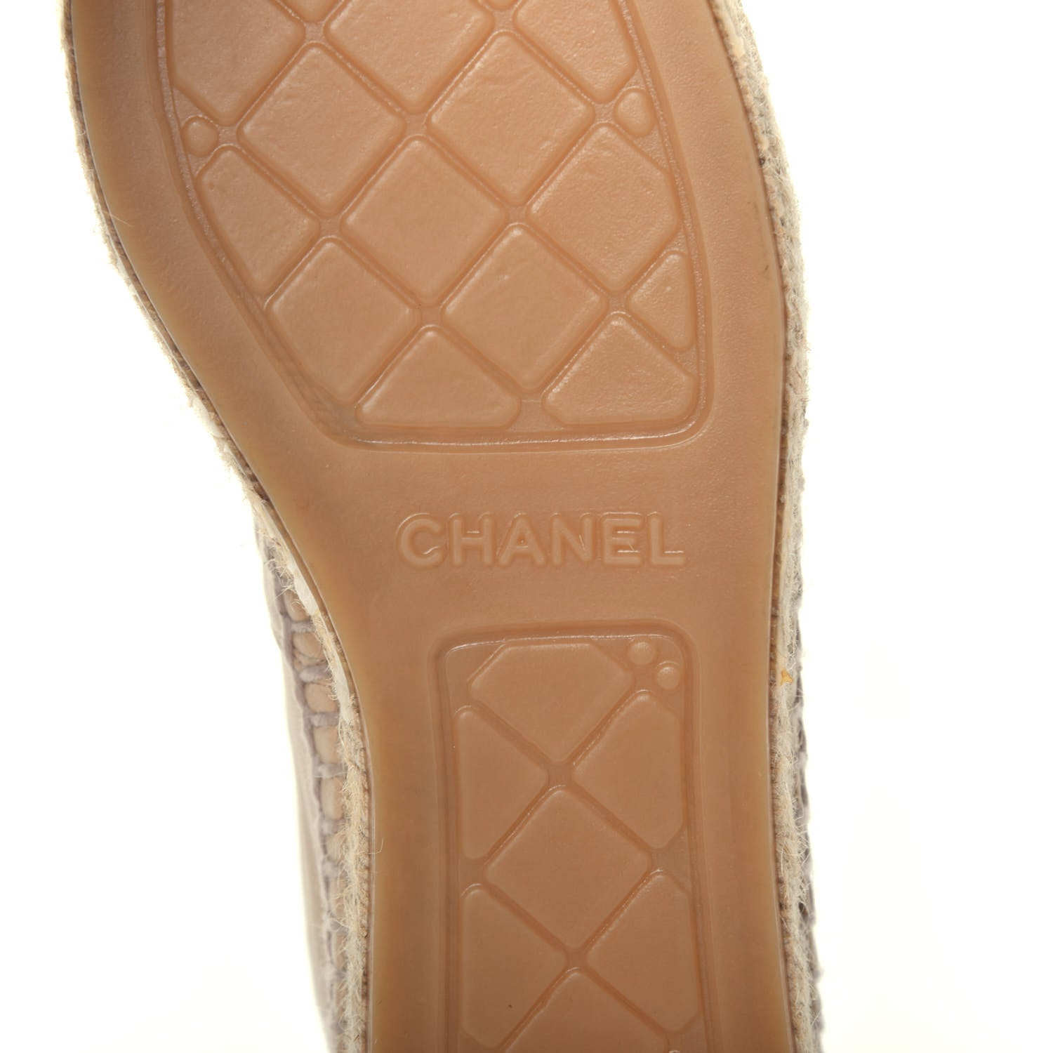 Chanel Lambskin CC Espadrilles 37 Beige Black 7 of 9