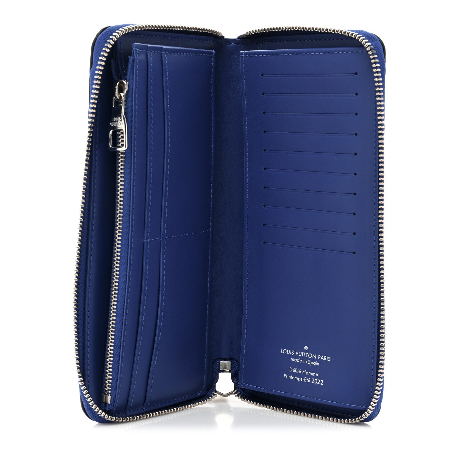 Louis Vuitton Taurillon Illusion Zippy Vertical Wallet Bleu Rose 5 of 13