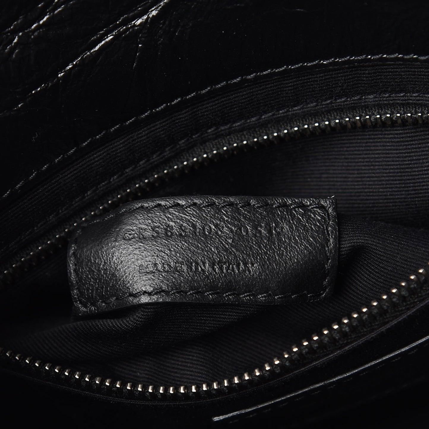 Crinkled Calfskin Matelasse Monogram Niki Chain Wallet Black