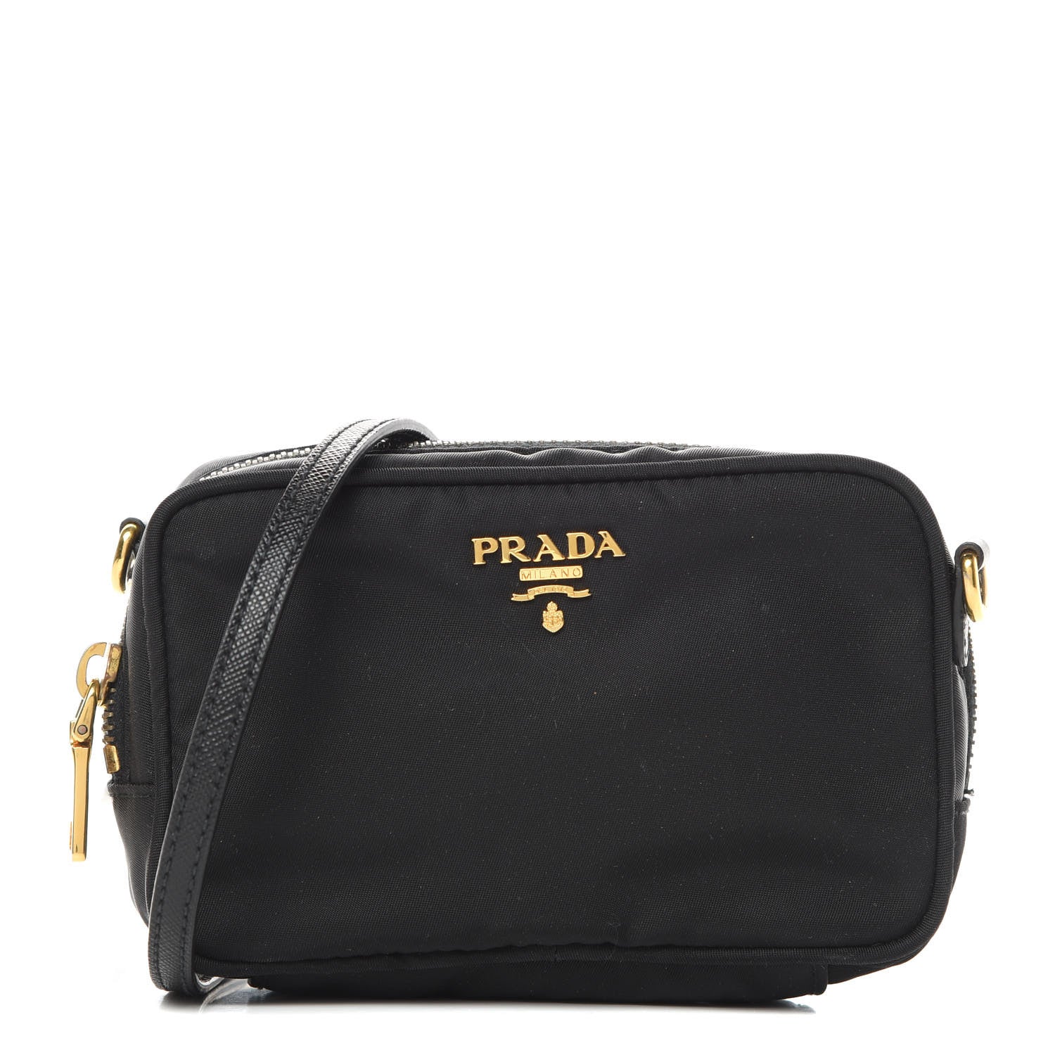 Prada Tessuto Nylon Mini Camera Crossbody Bag Black 1 of 10