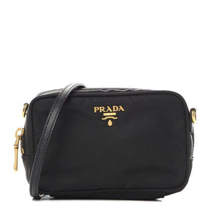 Prada Tessuto Nylon Mini Camera Crossbody Bag Black 1 of 10