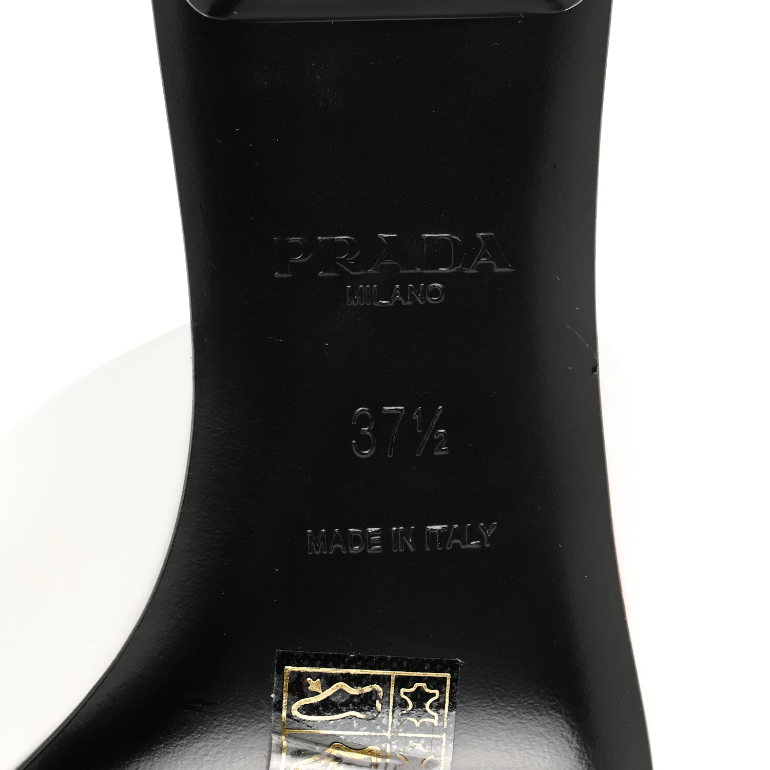 Prada Spazzolato Triangle Logo Pointed Toe 55mm Mules 37.5 White 6 of 9