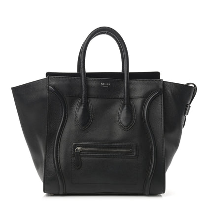 Celine Drummed Calfskin Mini Luggage Black 1 of 10